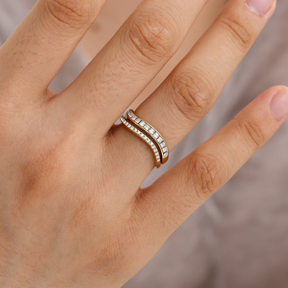 Double Wave Ring MAISON 25